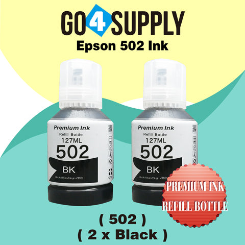 Compatible 502 Black Ink Refill Bottles for ET-2750 ET2760 ET-2803 ET-3750 ET-4750 ET-3760 ET-4760 ET-2850 ET-4800 ET-3700 ET-3710 ET-15000 ET-2800 ST-4000 Printer