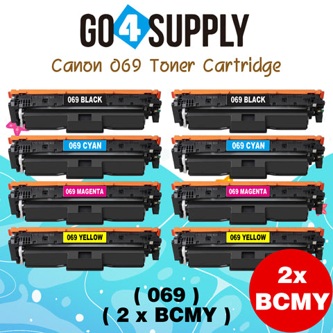 Compatible Canon 069 (Combo Set) Toner Cartridge Used in Canon Color imageCLASS MF753Cdw MF751Cdw LBP674Cdw Printers