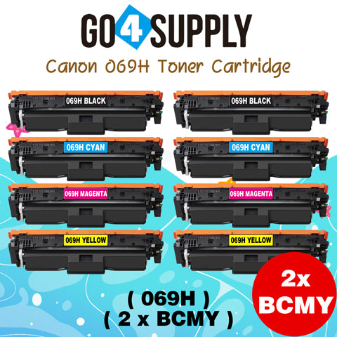 Compatible Combo Set Canon 069H Toner Cartridge Used in Canon Color imageCLASS MF753Cdw MF751Cdw LBP674Cdw Printers