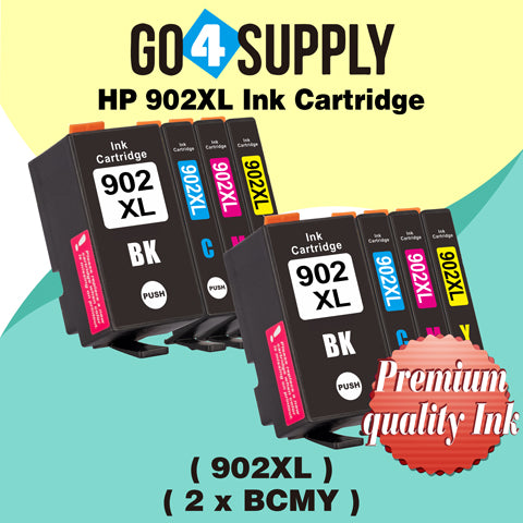 Compatible Combo Set HP 902XL 902 XL Ink Cartridge Used for HP OfficeJet 6954 6958 6962, OfficeJet Pro 6968 6975 6978 Printers