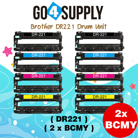 Compatible Brother DR221 DR-221 DR221CL Drum Unit Used for Brother HL-3140cw, HL-3170cdw, HL-3180CDW, MFC-9130cw, MFC-9330cdw, MFC-9340cdw, DCP-9020CDN Printer (4 Pack)