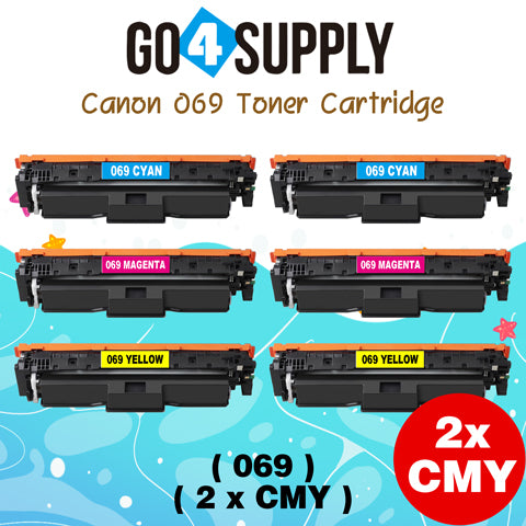Compatible Canon 069 (Combo Set) Toner Cartridge Used in Canon Color imageCLASS MF753Cdw MF751Cdw LBP674Cdw Printers