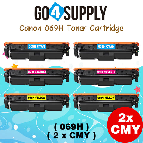 Compatible Combo Set Canon 069H Toner Cartridge Used in Canon Color imageCLASS MF753Cdw MF751Cdw LBP674Cdw Printers