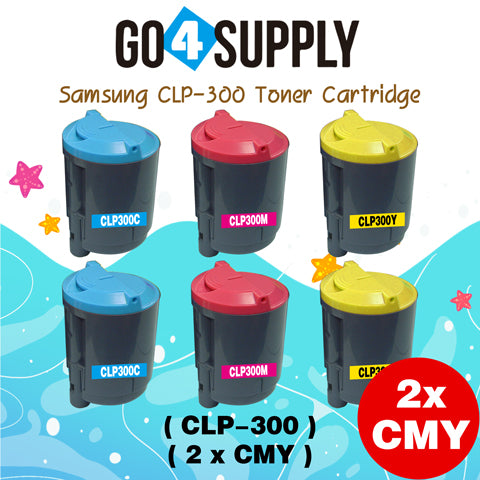 Compatible Combo Set Samsung CLP 300 CLP-K300A CLP-C300A CLP-M300A CLP-Y300A to use with SAMSUNG CLP-300 CLP-300N CLX-2160 CLX-2160N CLX-3160 CLX-3160FN Printers