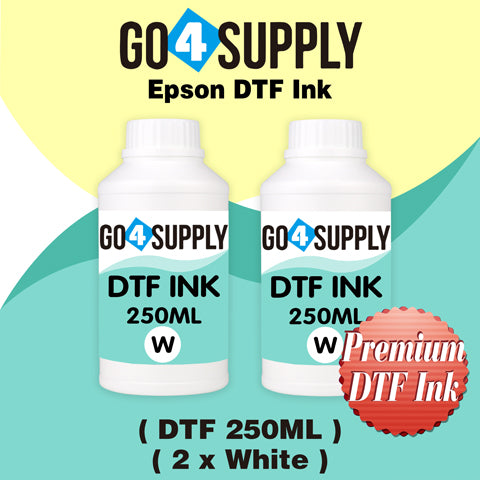 DTF Ink 5x250ML, DTF Transfer Ink Conversion Kit, Refill for DTF Printers Epson ET-8550, XP-15000, L1800, L805, R1390, R2400, DX7, Heat Transfer Printing Direct to Film(CMYK + Wh)