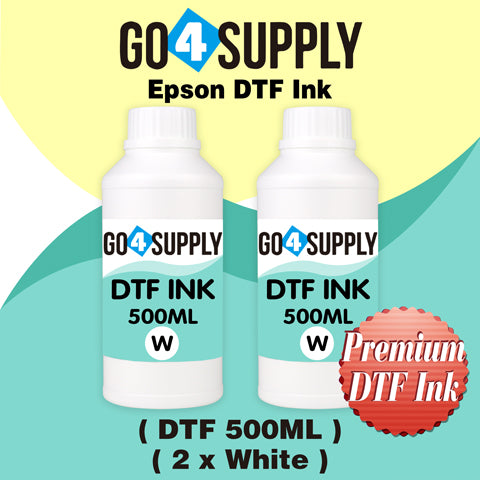 DTF Ink 500ML, DTF Transfer Ink Conversion Kit, Refill for DTF Printers Epson ET-8550, XP-15000, L1800, L805, R1390, R2400, DX7, Heat Transfer Printing Direct to Film(CMYKWh)