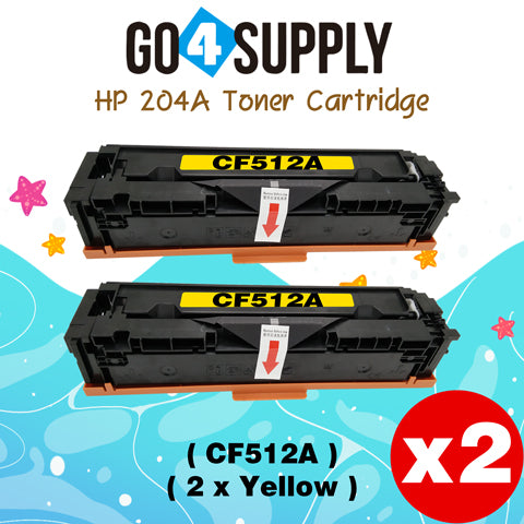 Compatible HP 204A CF512A Yellow Toner Cartridge to use for HP Color LaserJet Pro M154a, M154nw; HP Color LaserJet Pro MFP M180fw, M180n, M180nw, M181fw Printers