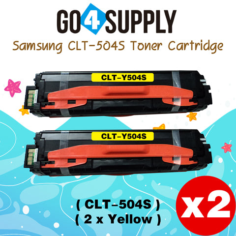 Compatible SAMSUNG CLT504S CLT-504S Toner Cartridge to use for SAMSUNG SL-C1810W SL-C1860FW CLX-4195N CLX-4195FN CLX-4195FW CLP-415N CLP-415NW Printers (Yellow)