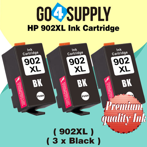 Compatible HP Black 902XL 902 XL Ink Cartridge Used for HP OfficeJet 6954 6958 6962, OfficeJet Pro 6968 6975 6978 Printers