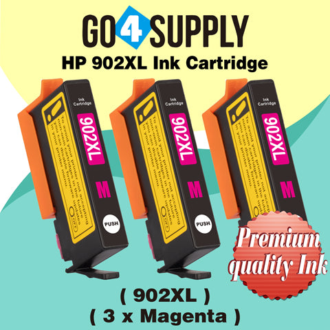Compatible HP Magenta 902XL 902 XL Ink Cartridge Used for HP OfficeJet 6954 6958 6962, OfficeJet Pro 6968 6975 6978 Printers