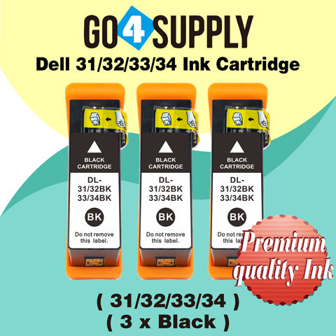 Compatible Dell Standard Capacity Black Ink Cartridge (Series 31) for Dell V525w V725w All-in-One Wireless Inkjet Printers