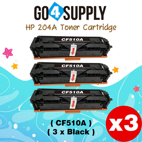 Compatible HP 204A CF510A Black Toner Cartridge to use for HP Color LaserJet Pro M154a, M154nw; HP Color LaserJet Pro MFP M180fw, M180n, M180nw, M181fw Printers