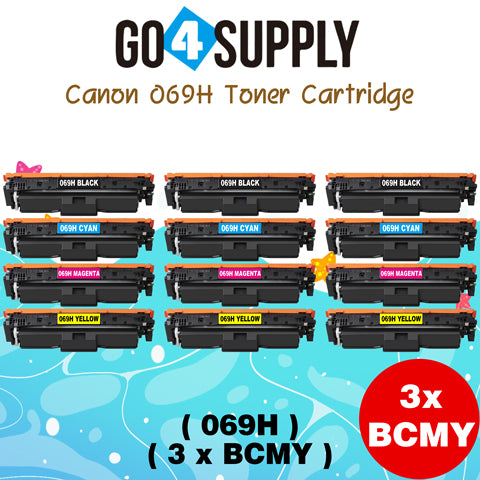 Compatible Combo Set Canon 069H Toner Cartridge Used in Canon Color imageCLASS MF753Cdw MF751Cdw LBP674Cdw Printers