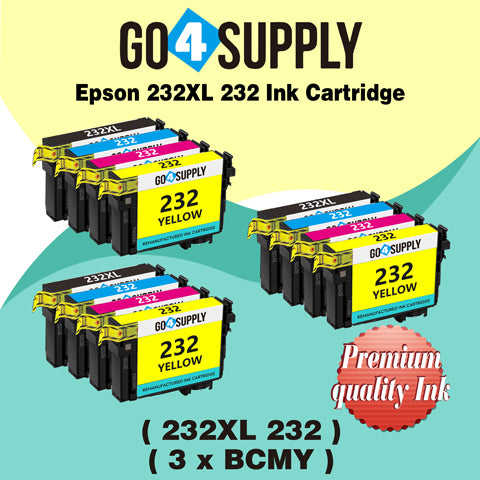 Compatible Combo Set Epson 232 XL 232XL 232 Ink Cartridge Replacement for Epson Expression Home XP-4200 XP-4205 Workforce WF-2930 WF-2950 Printer