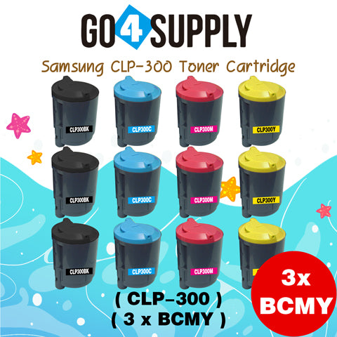 Compatible Combo Set Samsung CLP 300 CLP-K300A CLP-C300A CLP-M300A CLP-Y300A to use with SAMSUNG CLP-300 CLP-300N CLX-2160 CLX-2160N CLX-3160 CLX-3160FN Printers