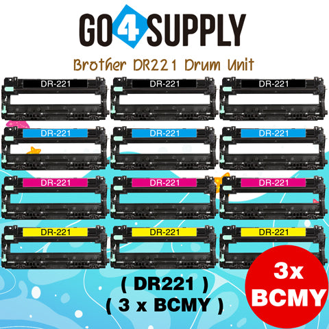 Compatible Brother DR221 DR-221 DR221CL Drum Unit Used for Brother HL-3140cw, HL-3170cdw, HL-3180CDW, MFC-9130cw, MFC-9330cdw, MFC-9340cdw, DCP-9020CDN Printer (4 Pack)