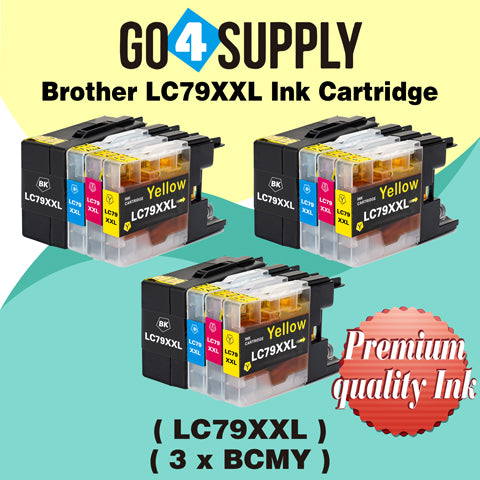 Compatible Combo Set Brother LC79XXL LC-79 XXL Ink Cartridge Used for Brother MFC-J6510DW, MFC-J6710DW, MFC-J6910DW, MFC-J5910CDW, MFC-J6710CDW, MFC-J6910CDW, MFC-J5910DW Printers
