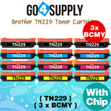 Compatible Combo Set Brother TN-229 TN229 Toner Cartridge Used in Brother HL-L3220cdw L3280cdw L3295cdw L3300cdw 8245cdw MFC-L3720cdw L3765cdw L3780cdw L8395cdw Printers