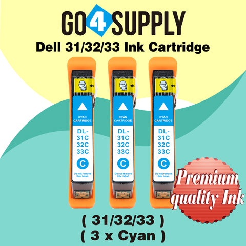 Compatible Dell Standard Capacity Cyan Ink Cartridge (Series 31) for Dell V525w V725w All-in-One Wireless Inkjet Printers