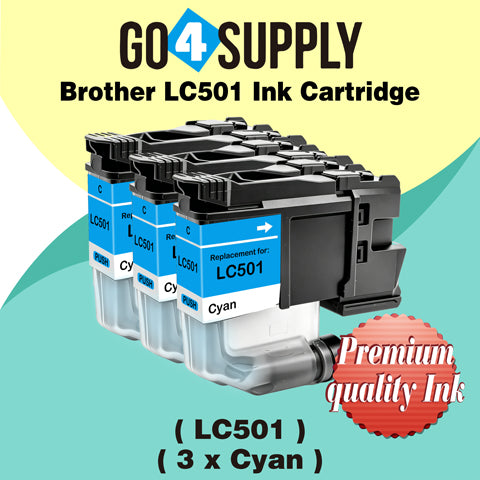 Brother LC501 Compatible Ink Cartridge - 1xC-LC501 | MFC-J1260DW, MFC-J1360DW, MFC-J1410DW, DCP-J100, DCP-J105, MFC-J200
