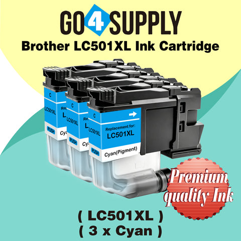 Brother LC501XL Compatible Ink Cartridge - 1xC-LC501XL | MFC-J1260DW, MFC-J1360DW, MFC-J1410DW, DCP-J100, DCP-J105, MFC-J200
