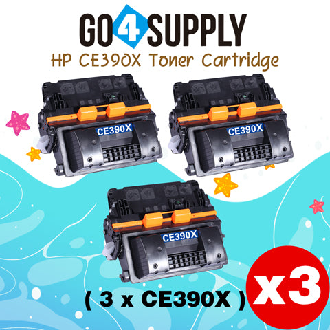 Compatible HP 90X 390X CE390X Toner Cartridge work with HP LaserJet Enterprise 600 Printer M602dn, M602n, M602x, M603dn, M603n, M603xh; LaserJet Enterprise M4555f MFP, M4555fskm MFP, M4555h MFP Printers