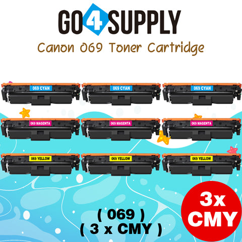 Compatible Canon 069 (Combo Set) Toner Cartridge Used in Canon Color imageCLASS MF753Cdw MF751Cdw LBP674Cdw Printers