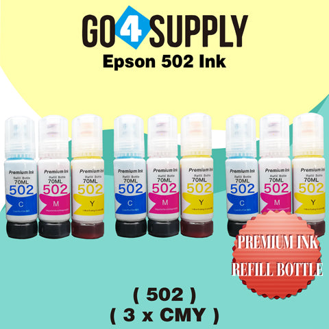 Compatible 502 Ink Refill Bottles for ET-2750 ET2760 ET-2803 ET-3750 ET-4750 ET-3760 ET-4760 ET-2850 ET-4800 ET-3700 ET-3710 ET-15000 ET-2800 ST-4000 Printer