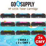 Compatible Combo Set HP 655A CF450A CF451A CF452A CF453A to use with HP Color LaserJet Enterprise Flow MFP M681f, M681z, M682z; HP Color LaserJet Enterprise M652dn, M652n, M653dh, M653dn, M653x; HP Color LaserJet Enterprise MFP M681dh, M681f