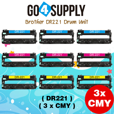 Compatible Brother DR221 DR-221 DR221CL Drum Unit Used for Brother HL-3140cw, HL-3170cdw, HL-3180CDW, MFC-9130cw, MFC-9330cdw, MFC-9340cdw, DCP-9020CDN Printer (4 Pack)