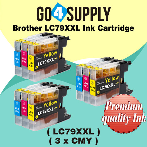 Compatible Combo Set Brother LC79XXL LC-79 XXL Ink Cartridge Used for Brother MFC-J6510DW, MFC-J6710DW, MFC-J6910DW, MFC-J5910CDW, MFC-J6710CDW, MFC-J6910CDW, MFC-J5910DW Printers