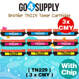 Compatible Combo Set Brother TN-229 TN229 Toner Cartridge Used in Brother HL-L3220cdw L3280cdw L3295cdw L3300cdw 8245cdw MFC-L3720cdw L3765cdw L3780cdw L8395cdw Printers