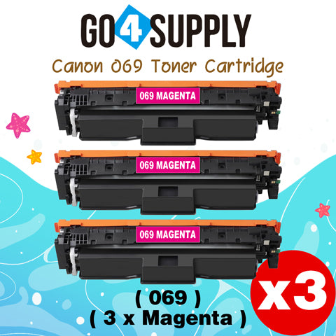 Compatible Canon 069 Magenta Toner Cartridge Used for Canon Color imageCLASS MF753Cdw MF751Cdw LBP674Cdw Printers