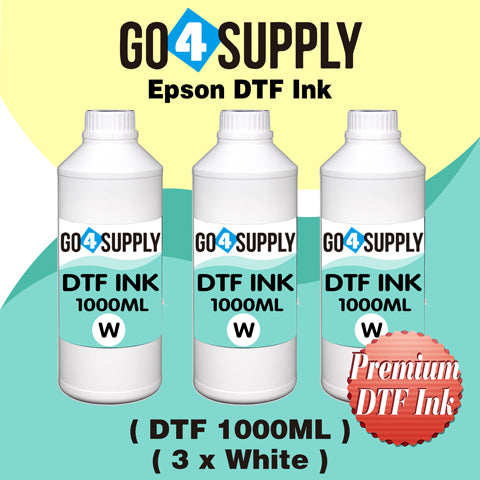 DTF Ink 1000ML, DTF Transfer Ink Conversion Kit, Refill for DTF Printers Epson ET-8550, XP-15000, L1800, L805, R1390, R2400, DX7, Heat Transfer Printing Direct to Film(White)