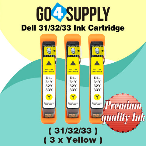 Compatible Dell Standard Capacity Yellow Ink Cartridge (Series 31) for Dell V525w V725w All-in-One Wireless Inkjet Printers