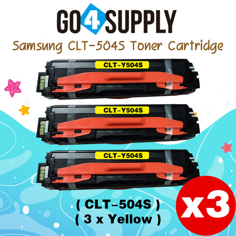 Compatible SAMSUNG CLT504S CLT-504S Toner Cartridge to use for SAMSUNG SL-C1810W SL-C1860FW CLX-4195N CLX-4195FN CLX-4195FW CLP-415N CLP-415NW Printers (Yellow)