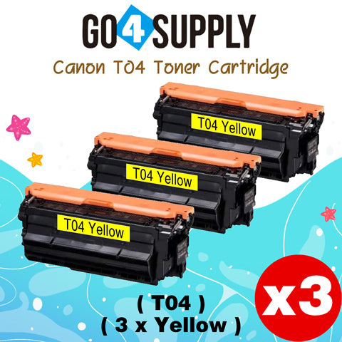 Compatible Canon T04 Yellow Toner Cartridge Used for Canon C475iF III C475iFZ III DX C477iF C477iFZ C478iF C478iFZ C568iF C568iFZ Printers