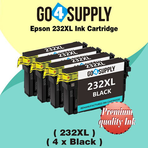 Compatible Epson 232 XL 232XL 232 Black Ink Cartridge Replacement for Epson Expression Home XP-4200 XP-4205 Workforce WF-2930 WF-2950 Printer