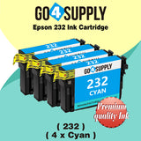 Compatible Epson 232 XL 232XL 232 Cyan Ink Cartridge Replacement for Epson Expression Home XP-4200 XP-4205 Workforce WF-2930 WF-2950 Printer