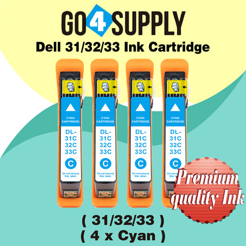 Compatible Dell Standard Capacity Cyan Ink Cartridge (Series 31) for Dell V525w V725w All-in-One Wireless Inkjet Printers