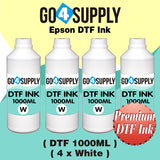 DTF Ink 1000ML, DTF Transfer Ink Conversion Kit, Refill for DTF Printers Epson ET-8550, XP-15000, L1800, L805, R1390, R2400, DX7, Heat Transfer Printing Direct to Film(White)