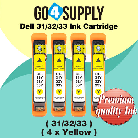 Compatible Dell Standard Capacity Yellow Ink Cartridge (Series 31) for Dell V525w V725w All-in-One Wireless Inkjet Printers