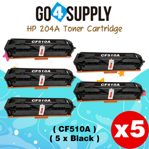 Compatible HP 204A CF510A Black Toner Cartridge to use for HP Color LaserJet Pro M154a, M154nw; HP Color LaserJet Pro MFP M180fw, M180n, M180nw, M181fw Printers