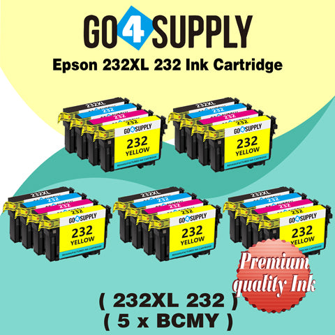 Compatible Combo Set Epson 232 XL 232XL 232 Ink Cartridge Replacement for Epson Expression Home XP-4200 XP-4205 Workforce WF-2930 WF-2950 Printer