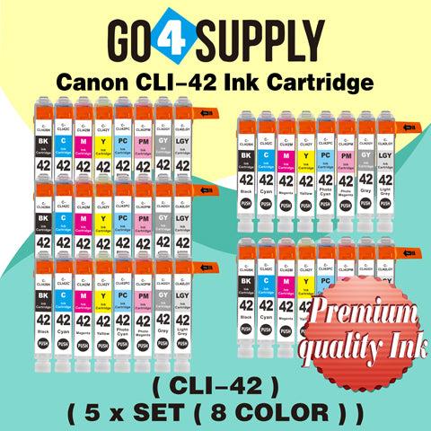 Compatible Combo Set Canon CLI 42 CLI42 CLI-42 Ink Cartridge use with PIXMA Pro-100 Pro 100 Printers