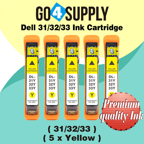 Compatible Dell Standard Capacity Yellow Ink Cartridge (Series 31) for Dell V525w V725w All-in-One Wireless Inkjet Printers