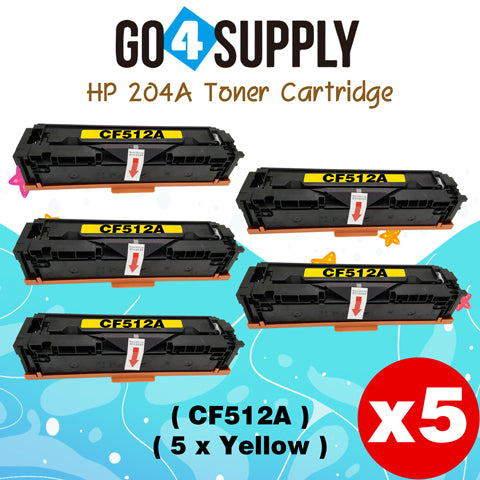 Compatible HP 204A CF512A Yellow Toner Cartridge to use for HP Color LaserJet Pro M154a, M154nw; HP Color LaserJet Pro MFP M180fw, M180n, M180nw, M181fw Printers