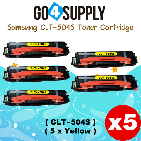 Compatible SAMSUNG CLT504S CLT-504S Toner Cartridge to use for SAMSUNG SL-C1810W SL-C1860FW CLX-4195N CLX-4195FN CLX-4195FW CLP-415N CLP-415NW Printers (Yellow)