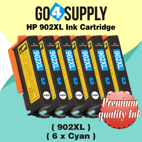 Compatible HP Cyan 902XL 902 XL Ink Cartridge Used for HP OfficeJet 6954 6958 6962, OfficeJet Pro 6968 6975 6978 Printers