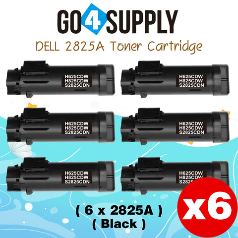 Compatible (3,000 Yield) Dell 2825 593-BBOW N7DWF Black Toner Cartridge Replacement for H825cdw H625cdw S2825cdn Printer